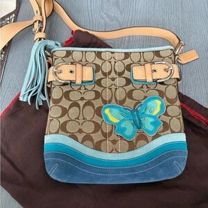 Coach vintage signature butterfly crossbody bag